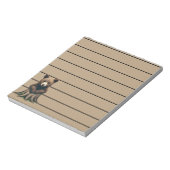 愛らしいクマの子座って木の切り株 ノートパッド (回転)