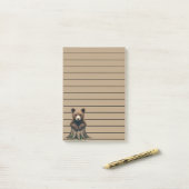 愛らしいクマの子座って木の切り株 ポストイット (デスク上)