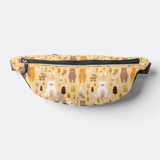 愛らしいクマの模様 ファニーパック