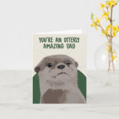 愛らしいクマみたいなパパ 誕生日 父の日 カード (黄色い花)