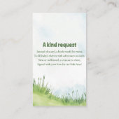 愛らしいクマ「カードの代わりに本」挿入カード エンクロージャーカード (裏面)