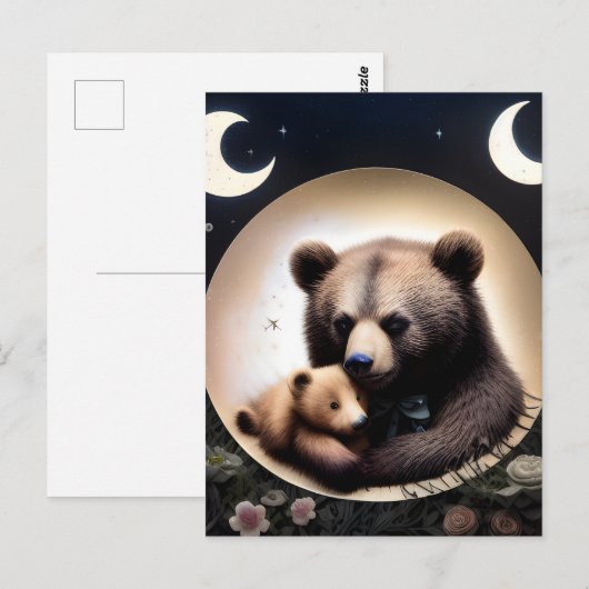 愛らしいクマ ポストカード (正面/裏面)
