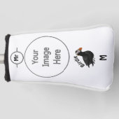 愛らしいクリステッドパフィンの漫画の水泳 ゴルフヘッドカバー (正面)