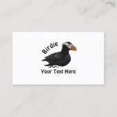 愛らしいクリステッドパフィンの漫画の水泳 名刺 (正面)