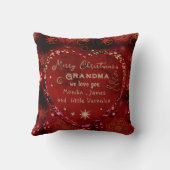 愛らしいクリスマスおばあちゃん赤い写真 クッション (裏面)