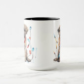 愛らしいクリスマスのアナトリアの羊飼いの子犬 マグカップ (中央)