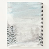 愛らしいクリスマスのトナカイ水牛のプレイド ノートブック (裏面)