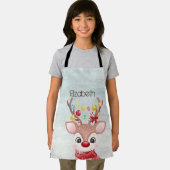 愛らしいクリスマスのトナカイ エプロン (インサイチュ)