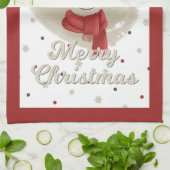 愛らしいクリスマスのトナカイ キッチンタオル (折り畳み)