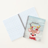 愛らしいクリスマスのトナカイ ノートブック (内部)