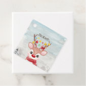 愛らしいクリスマスのトナカイ フェイバータグ (インサイチュ)