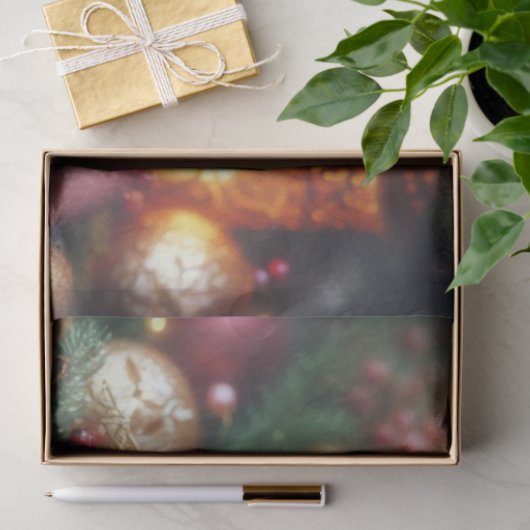 愛らしいクリスマスの子犬のクラフトデコップページ 薄葉紙 (ギフト)