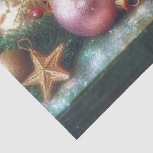 愛らしいクリスマスの子犬のクラフトデコップページ 薄葉紙 (詳細)