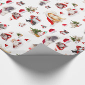 愛らしいクリスマスの子猫2包み紙 ラッピングペーパー (角)