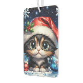 愛らしいクリスマスの子猫。 カーエアーフレッシュナー (左)
