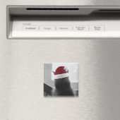 愛らしいクリスマスの子猫 マグネット (インサイチュ (食洗機))