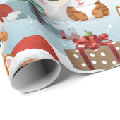 愛らしいクリスマスの子猫 ラッピングペーパー (ロールコーナー)