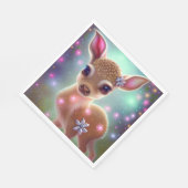 愛らしいクリスマスの子鹿 スタンダードランチョンナプキン (角)