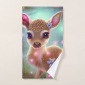 愛らしいクリスマスの子鹿 バスタオルセット (ハンドタオル)