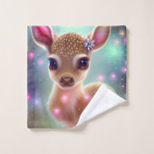 愛らしいクリスマスの子鹿 バスタオルセット (ウォッシュタオル)