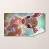 愛らしいクリスマスの子鹿 バスタオルセット (ハンドタオル)