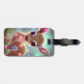 愛らしいクリスマスの子鹿 ラゲッジタグ (裏面横)