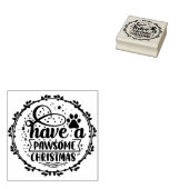 愛らしいクリスマスの愛玩動物を飼っている ラバースタンプ (押印)