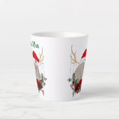 愛らしいクリスマスアンゴラヤギ子 カフェラテマグ (正面)
