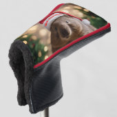 愛らしいクリスマスウォンバット、ゴルフパターカバー ゴルフヘッドカバー (3/4 正面)