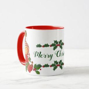 愛らしいクリスマスエルフのパーソナライズドマグ マグカップ