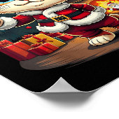 愛らしいクリスマスキャットサンタクロース愛らしいクリスマスキット ポスター (角)