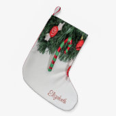 愛らしいクリスマススイーツパーソナライズされた- スモールクリスマスストッキング (正面 (吊り時))