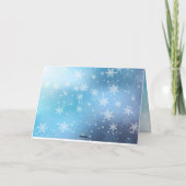 愛らしいクリスマススカンジナビアスタイルの青 シーズンカード (裏面)