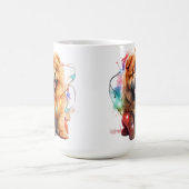 愛らしいクリスマスチャウパピードッグ コーヒーマグカップ (中央)