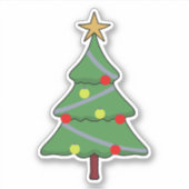 愛らしいクリスマスツリー シール (正面)