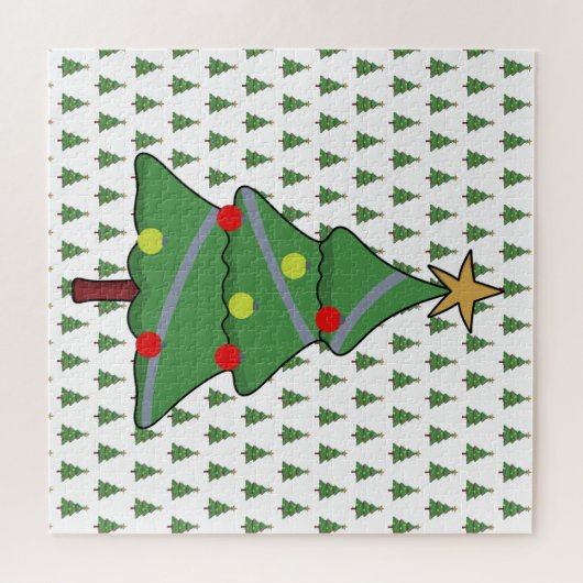 愛らしいクリスマスツリー ジグソーパズル (横)