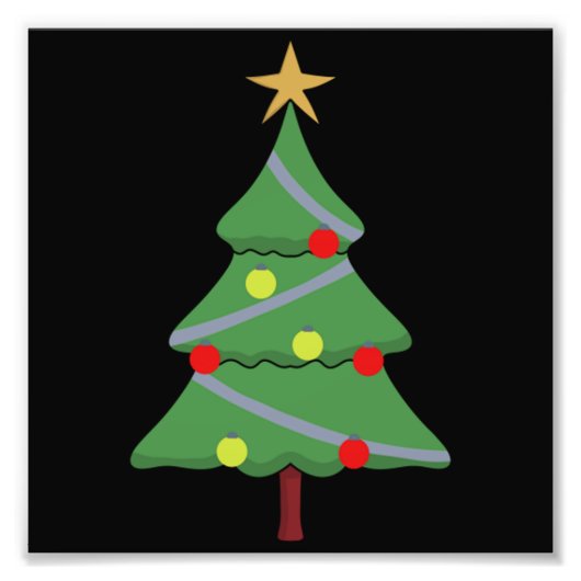 愛らしいクリスマスツリー フォトプリント            (正面)