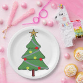 愛らしいクリスマスツリー ペーパープレート (パーティー)