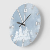 愛らしいクリスマスツリー ラージ壁時計 (傾斜)