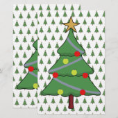 愛らしいクリスマスツリー 便箋 (正面/裏面)