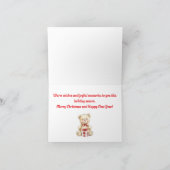 愛らしいクリスマステディベア シーズンカード (内部)