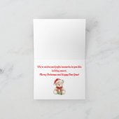 愛らしいクリスマステディベア シーズンカード (内部)