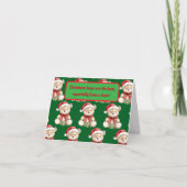 愛らしいクリスマステディベア シーズンカード (正面)