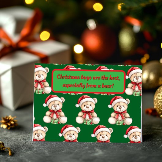 愛らしいクリスマステディベア シーズンカード