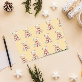 愛らしいクリスマステディベア 薄葉紙