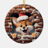 愛らしいクリスマスデコール – 3D セラミックオーナメント (正面)