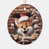 愛らしいクリスマスデコール – 3D セラミックオーナメント (左)