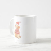 愛らしいクリスマスドッグマグ コーヒーマグカップ (正面左)