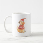愛らしいクリスマスドッグマグ コーヒーマグカップ (左)