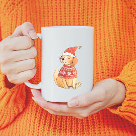 愛らしいクリスマスドッグマグ コーヒーマグカップ